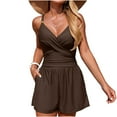 thumbnail image 2 of UTSJKR One Piece Swim Suit for Women Solid Color Tummy Control Swimsuit Modest Bathing Suit Vintage Beachwear for Women Coffee L, 2 of 5