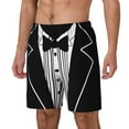 thumbnail image 2 of Mens Tuxedo Swim Trunks with Compression Liner 2 in 1 Quick Dry Beach Shorts, 2 of 7