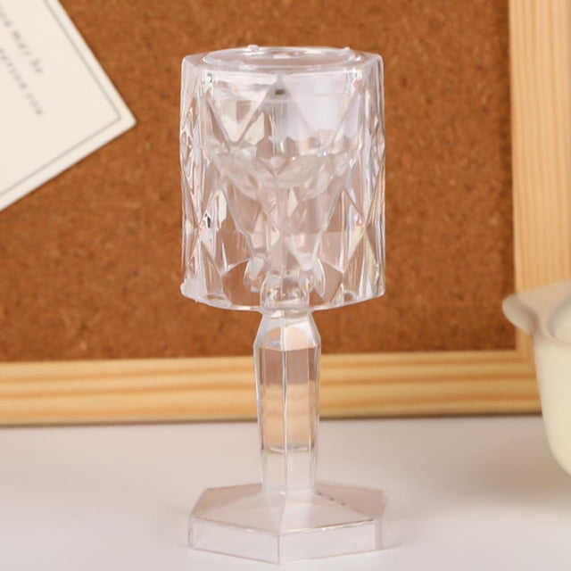 Feltree Ornaments Exquisite Crystal Table Lamp Transparent Soft Eye- Small Table Lamp Home Bedroom Living Room Ambient Light