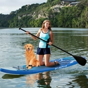 Goplus 10' Inflatable SUP Board, Portable Paddle Board with 5D rings Stand Up Paddle Board for Youth & Adult Navy
