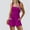 010 Purple, variant on Womens Casual Rompers Sleeveless Square Neck Strap Wide Leg Shorts Jumpsuits Overalls With Pockets