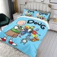 thumbnail image 3 of Doug Conjunto de sábanas temático, trío de piezas, cómodo y amigable con la piel, diseño único, regalo de decoración para el hogar para familiares, amigos y fans,135cm *200cm, 3 of 6