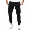 thumbnail image 5 of Pantalones cargo ajustados con múltiples bolsillos y estiramiento alto para hombre, pantalones de chándal con múltiples bolsillos, pantalones de correr informales para trabajo al aire libre de Color s, 5 of 5