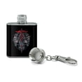 thumbnail image 2 of Hazard To Your Health Caduceus Biker Motorcycle Chopper Stainless Steel 1oz Mini Flask Key Chain, 2 of 4