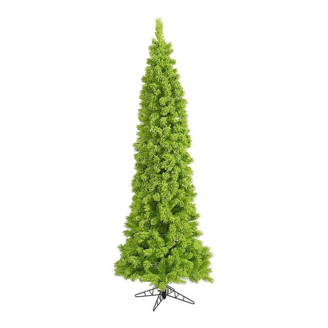 Vickerman Arbre de Noël Artificiel Non Éclairé 66 Pouces en Vert Lime Floqué