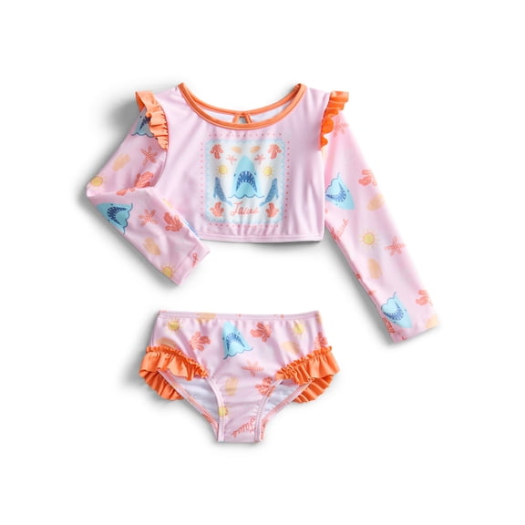 Character Toddler Girls Jaws 2pc Swim Set, Size 12M-5T