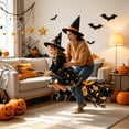 thumbnail image 6 of 35in Halloween Witch Brooms Decoration Mesh Magics Flying Broomstick Prop for Party Costumes Spooky House Wall Hanging Decor with Ribbon Large Scale Witch Broom Prop for Front Porch Display, 6 of 6