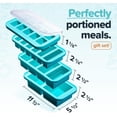 thumbnail image 2 of Silicone Freezer Molds Gift Set with 2 Tbsp, 1/2, 1, and 2 Cup Silicone Freezer Trays With Lids - Meal Prep and Kitchen Essentials Bundle - Blueberry, 2 of 5