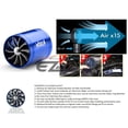 thumbnail image 5 of Mi2KA Turbine Air Intake Fuel Gas Saver Double Fan System Turbo 2.5"-3.0" Silver, 5 of 6