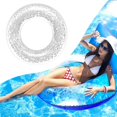 thumbnail image 3 of Transparent Glitter Pool Foats Swimming Ring Adult Children Inflatable Pool Tube Giant Float Boys Girl Water Fun Toy Swim laps, 3 of 4