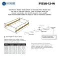 thumbnail image 5 of Hickory Hardware P1750-12-W-5B 12 in. Side Mount Drawer Slide, White - Pack of 5, 5 of 6
