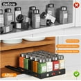 thumbnail image 2 of Pull Out Spice Rack Organizer for Cabinet, Heavy Duty-Slide Out Spice Rack, Vertical Spice Rack for Kitchen Cabinet and Pantry (8.4''Wx10.5''Dx2.8''H, Metal Black), 2 of 8
