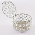 thumbnail image 4 of Caja Organizadora de Exhibición de Anillos de Joyería de Cristal Plateado, Soporte para Bandeja, Caja de Almacenamiento para Pendientes Redondo Macarena Caja de cristal con abalorio de joyería, 4 of 8