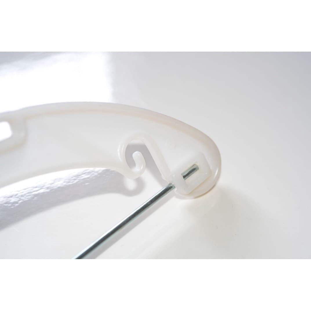 NAHANCO #1500RCHU 17" White Heavy Duty Plastic Suit Hangers with Metal Clips (Pack of 25)