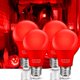 thumbnail image 2 of Nouscan Bombillas LED rojas equivalente a 60 W, 9 W A19, bombillas decorativas de color rojo, base E26 para Navidad, Halloween, día de San Valentín, bares de fiesta, iluminación ambiental, no regulabl, 2 of 4