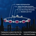 thumbnail image 2 of Gem Stone King 925 Sterling Silver Red Created Ruby Bracelet for Women | 4.25 Cttw | Oval 7X5MM | Bollo Bracelet | Fully Adjustable up to 9 inch | Easy-On Easy-Off, 2 of 6