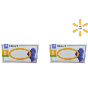 Medline FitGuard Nitrile Exam Gloves Small- 2 Boxes of 250