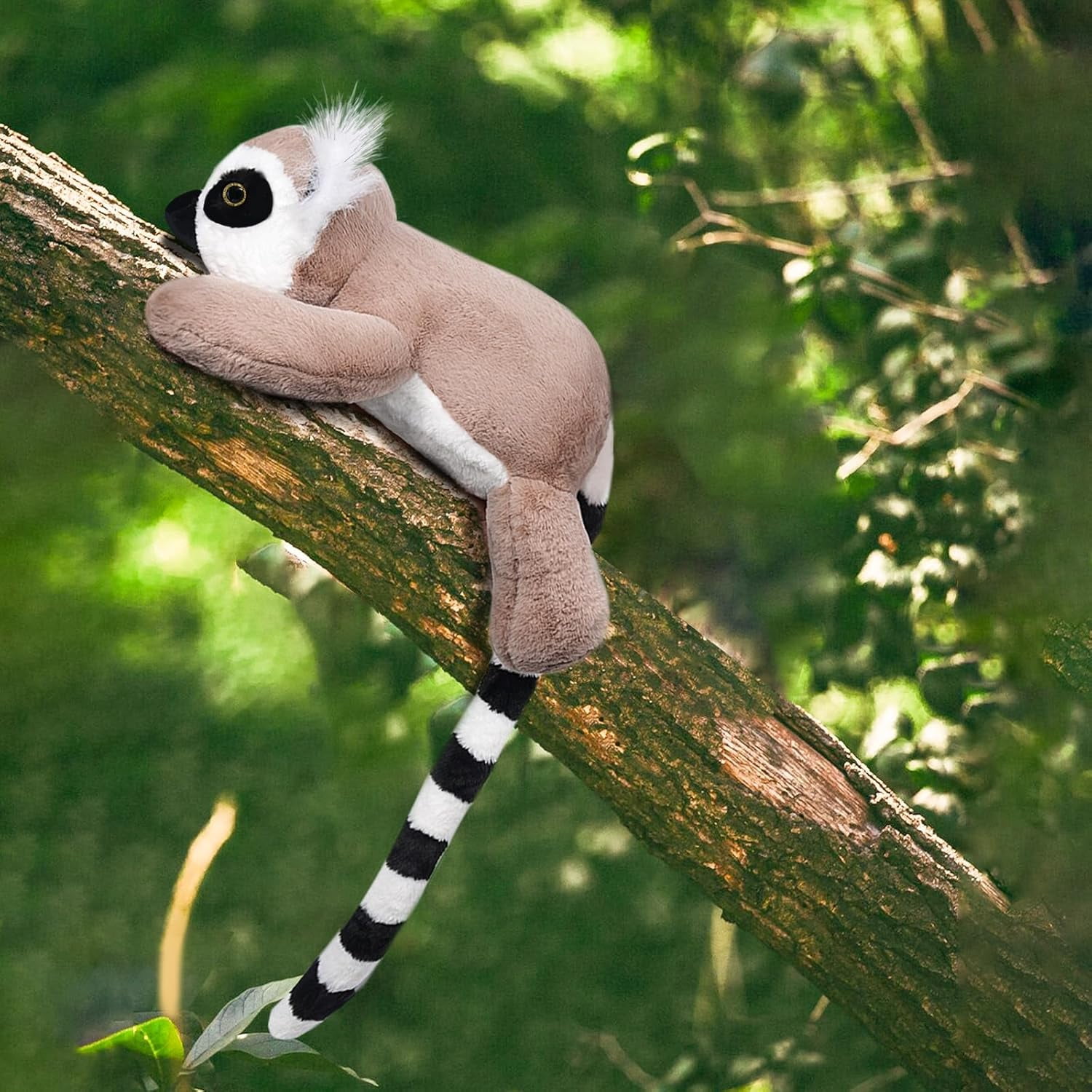 Niuniu Daddy Weighted Lemur Stuffed Animal- 20"Large Cute Plush Toys 3.3-Pound Giant Weighted Plushie Body Pillow with Soft Faux Fur, Gift for Kids, Adults & Girls, Thanksgiving Christmas Gift