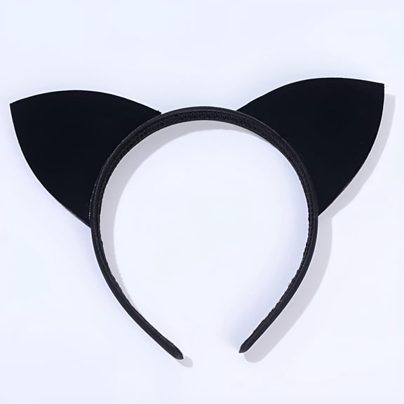 TELOLY Black Cat Ears Headband for Parties and Holidays - Festive Headband Hair Accessory