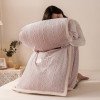 thumbnail image 1 of Manta polar de lujo - Funda gruesa para siesta en la oficina con aire acondicionado, manta de franela supersuave para mayor calidez, 1 of 7