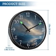 thumbnail image 3 of Voice Activated Clock with Glow Light 12 Inch Large Silent Wall Clock Battery Operated for Home Decor Golden Nebula, 3 of 8