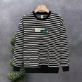 thumbnail image 3 of Tendencias de moda de corte entallado 2024 Camiseta de cuello redondo para hombre Suéteres ajustados para hombre Manga larga Elasticidad Una pieza Sudaderas emo XXL, 3 of 5