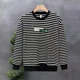 thumbnail image 3 of Camiseta para hombre, sudadera de manga larga a rayas, capa base, citas de diseñador, ropa Y2k, jersey de poliéster de elasticidad normal para hombre, 3 of 5