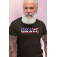 thumbnail image 5 of 4th of July Brave Patriot American Flag Mens T Shirt, 5 of 5