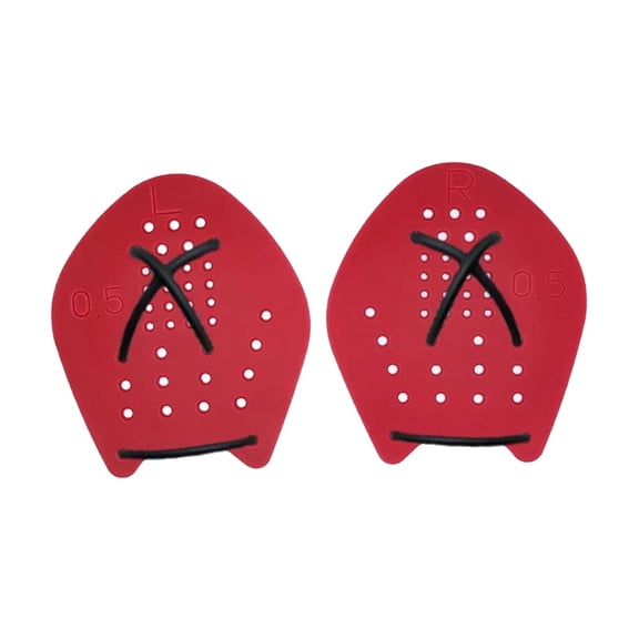 Paletas de natación Zulema aletas de mano paletas planas buceo profesional acuático Rojo S