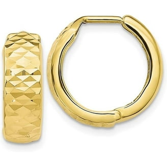 14K Yellow Gold Polished Flower Earring Jackets Jewelry