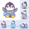 thumbnail image 6 of 6Pcs/Set Cute Penguin Characters Toys Mini Penguin Figure Collection Playset, Penguin Cake Topper, 6 of 8