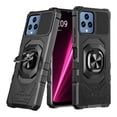 thumbnail image 2 of Compatible for T-Mobile REVVL 6 5G Case with Tempered Glass Screen Protector [Military Grade] Ring Car Magnetic Mount Kickstand Shockproof Phone Cover - Black, 2 of 7