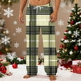 thumbnail image 5 of Mens Fuzzy Pajama Pants Christmas Holiday Fleece Sleep Lounge Pants with Pockets Plush Funny Bottoms Sleepwear Khaki, M, 5 of 5