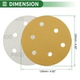 thumbnail image 3 of 70 Pcs Round Sandpaper 6 400 Grit Hook and Loop Sanding Sheets Universal for Automotive Refinishing 125x125mm Aluminum Oxide Yellow, 3 of 7