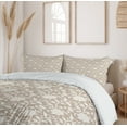thumbnail image 6 of Ambesonne Floral Duvet Cover Set, Abstract Pattern Leaves, Queen, Tan Cream, 6 of 6