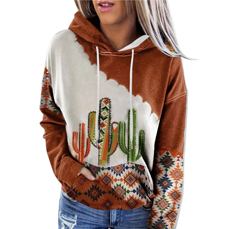 fvwitlyh Custom Sweatshirt Women's Casual Hoodies Long Sleeve Sweatshirts  Cowl Neck Drawstring Hooded Pullover Top with Pockets Coffee X-Large -  Walmart.com