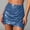X-94Blue, variant on YMNXA Womens Skirt High Waist Solid Color Pleated Hem Stylish Comfortable Mini Skirt For Party Blue L