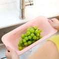 thumbnail image 6 of BLUE GINKGO Adjustable 3-in-1 Sink Colander, Plastic Strainer Basket | Pink, 6 of 6