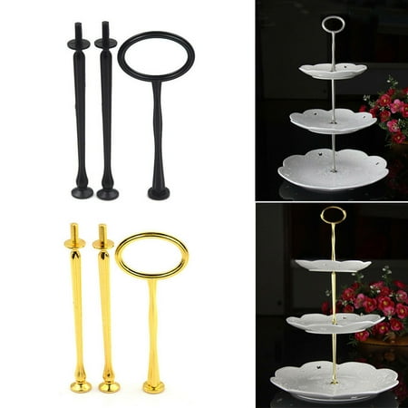 

farfi01 2/3 Tiers Cake Rod Plate Stand Handle Fitting Hardware Wedding Party Supplies