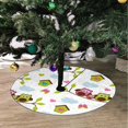 thumbnail image 2 of FMSHPON Birds Owls Xmas Christmas Tree Skirt Stand Mat for Holiday Party Decoration Indoor Outdoor 48 inches, 2 of 3