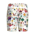 thumbnail image 5 of Naloa Alpaca Flower Men's Short Pajama Pants, Lounge Comfort Shorts with Elasticized Waistband and Side Pockets - 3X-Large, 5 of 9