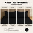 thumbnail image 5 of Lux Decor 4 Piece Twin XL Bed Sheets Set - Deep Pocket Twin XL Sheets Set, Soft Microfiber Breathable & Cooling Sheets (Black), 5 of 10