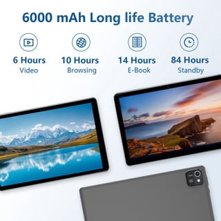 Tablet 10 inch Android Tablets, 6GB RAM 64GB ROM 512GB Expand, Quad-Core Processor, 1280x800 LCD Touch Screen, WiFi, Dual Camera, BT, 6000mAh Battery