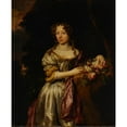 thumbnail image 2 of Nicolaes Maes 12x14 Black Ornate Wood Framed Double Matted Museum Art Print Titled: Portrait of a Lady, 2 of 5