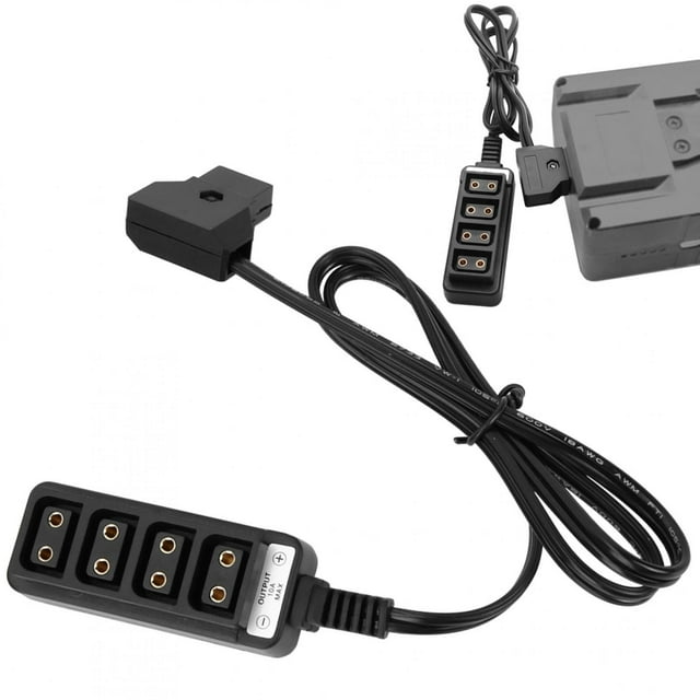 Camera D-Tap Power Cable, Photography Power Supply, Camera 1 To 4 Cable 1 Set Photography Power Supply For Indoor Outdoor