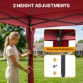 thumbnail image 4 of COOS BAY 11x11 Pop-Up Instant Gazebo Tent with Mosquito Netting Outdoor Canopy Shelter with 121 Square Feet of Shade, Red, 4 of 10