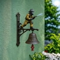 thumbnail image 5 of Sonnette Murale de Borne d'Incendie pour Pompier 9,8 Po, Sonnette Commémorative avec Forte Alarme, Montage Mural en Métal et Résine pour Déco de Patio et de Véranda (Kaki), 5 of 5
