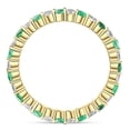 thumbnail image 3 of Pompeii 1 cttw Emerald & Diamond Wedding Eternity Stackable Ring 10k Yellow Gold, 3 of 4