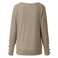 thumbnail image 7 of Fashion Women's Pullover Sweater - Elegant Soft Knitted Casual Top with Bow and Solid Buttons for Stylish Comfort, 7 of 7
