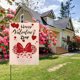 thumbnail image 4 of Bandera de jardín de San Valentín de doble cara | Decoración exterior de 30 x 45 cm | Decoración reversible de lino para San Valentín, ideal para patio y jardín, 4 of 5